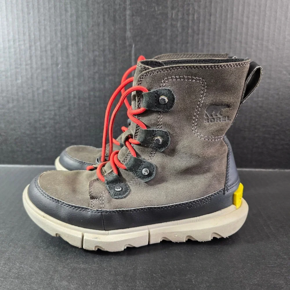 Sorel Kids Kinetic Sport Waterproof Winter Boots Quarry Red Quartz NY4897-093